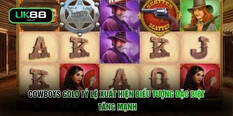 Cowboys Gold tỷ lệ xuất hiện biểu tượng đặc biệt tăng mạnh