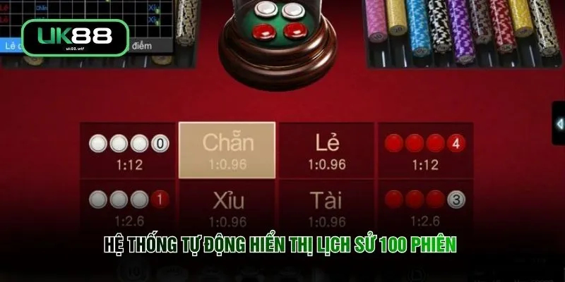 Game Xóc Đĩa Đổi Thưởng - Mở Bát Quỹ Thưởng 5 Tỷ Cực Đã 3 Hệ thống tự động hiển thị lịch sử 100 phiên