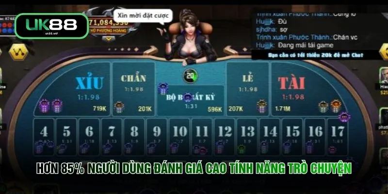 Tài Xỉu Sảnh Rồng - 1s Chốt Lệnh Hũ Thưởng 500 Triệu Đồng 3 Hơn 85% người dùng đánh giá cao tính năng trò chuyện
