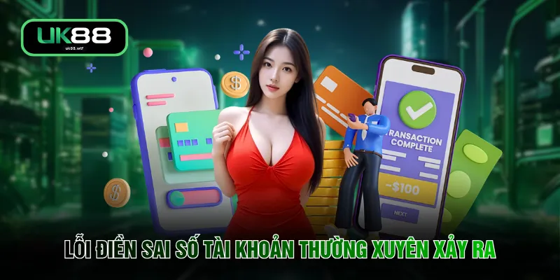 Nạp Tiền UK88 4 Lỗi điền sai số tài khoản thường xuyên xảy ra