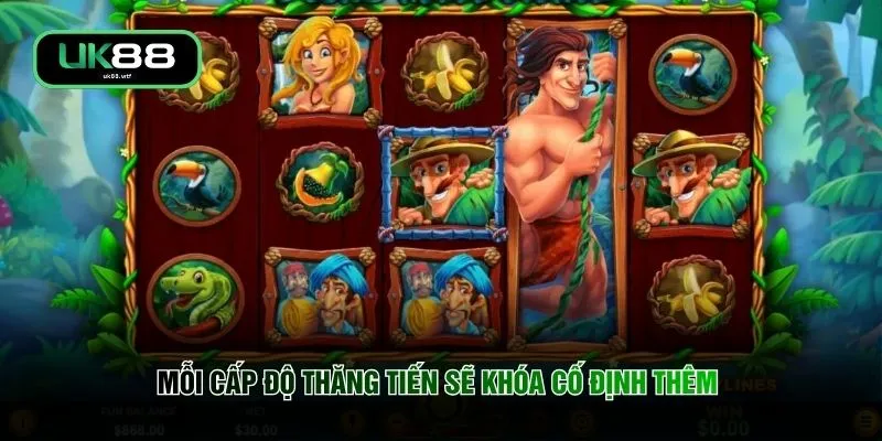Wild Walker - Biến Hình Mở Khóa Kho Báu 25.000x Cực Đại 3 Mỗi cấp độ thăng tiến sẽ khóa cố định thêm