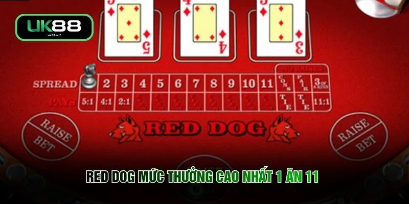 Red Dog UK88 - Cuộc Chốt Ngay Lợi Nhuận 1 Ăn 11 Cực Khủng 2 Red Dog mức thưởng cao nhất 1 ăn 11