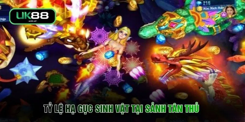 Bắn Cá UK88 2 Tỷ lệ hạ gục sinh vật tại sảnh tân thủ